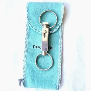 TIFFANY & CO Vintage Sterling Silver Double Valet Key Fob/Key Rings